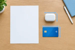 Calibrating a free online image measurement tool using a bank card as a reference object